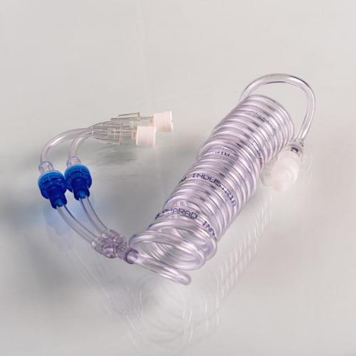 Extensor Espiralado em Y 180 cm com 2 Válvulas Antirrefluxo